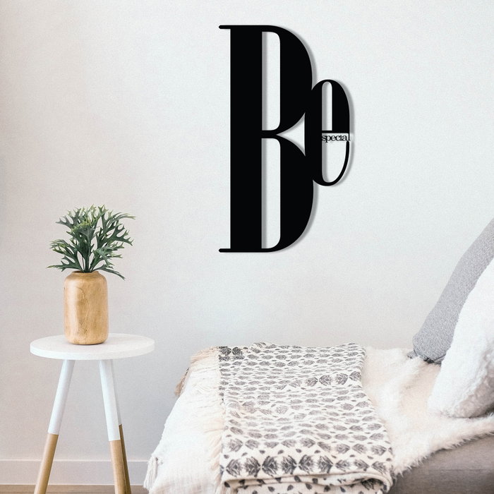Wallity Be Special Escultura de Pared de Metal Negra